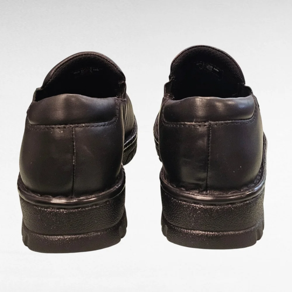 Eastland Newport Black Leather Slip On Loafers Size 10W